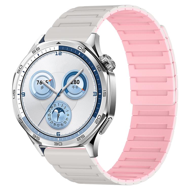 Cinturino per orologio magnetico in silicone con texture a corazza, 20mm, 22mm