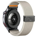 Cinturino per orologio in nylon elasticizzato grigio titanio con fibbia Fly Horse e motivo a mosca., 18mm, 20mm