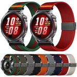 Cinturino per orologio in nylon elasticizzato grigio titanio con fibbia Fly Horse e motivo a mosca., 22mm