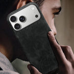 Cover posteriore per telefono in ecopelle con chiusura magnetica Retro-skin., For iPhone 18 Pro / 17 Pro, For iPhone 18 Pro Max / 17 Pro Max, For iPhone 17e / 16e