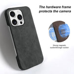 Cover posteriore per telefono in ecopelle con chiusura magnetica Retro-skin., For iPhone 16 Pro, For iPhone 16 Plus, For iPhone 16