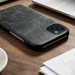 Cover posteriore per telefono in ecopelle con chiusura magnetica Retro-skin., For iPhone 15, For iPhone 14 Plus, For iPhone 14