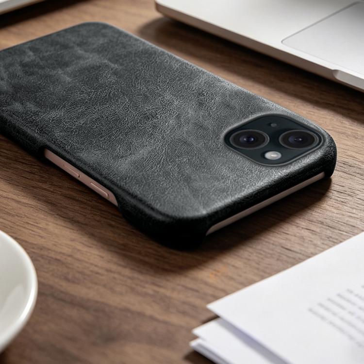 Cover posteriore per telefono in ecopelle con chiusura magnetica Retro-skin., For iPhone 15, For iPhone 14 Plus, For iPhone 14
