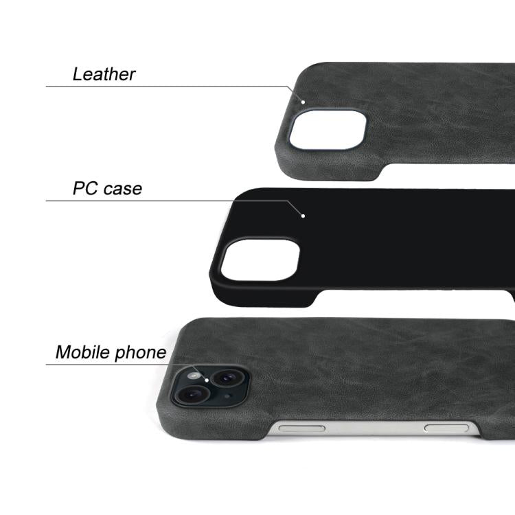 Cover posteriore per telefono in ecopelle con chiusura magnetica Retro-skin., For iPhone 15, For iPhone 14 Plus, For iPhone 14