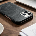 Cover posteriore per telefono in ecopelle con chiusura magnetica Retro-skin., For iPhone 13 Pro, For iPhone 13, For iPhone 12 / 12 Pro