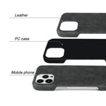 Cover posteriore per telefono in ecopelle con chiusura magnetica Retro-skin., For iPhone 13 Pro, For iPhone 13, For iPhone 12 / 12 Pro