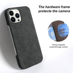 Cover posteriore per telefono in ecopelle con chiusura magnetica Retro-skin., For iPhone 13 Pro, For iPhone 13, For iPhone 12 / 12 Pro
