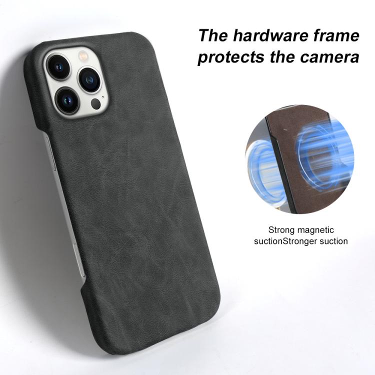 Cover posteriore per telefono in ecopelle con chiusura magnetica Retro-skin., For iPhone 13 Pro, For iPhone 13, For iPhone 12 / 12 Pro