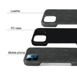 Cover posteriore per telefono in ecopelle con chiusura magnetica Retro-skin., For iPhone 12 Pro Max