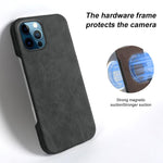 Cover posteriore per telefono in ecopelle con chiusura magnetica Retro-skin., For iPhone 12 Pro Max