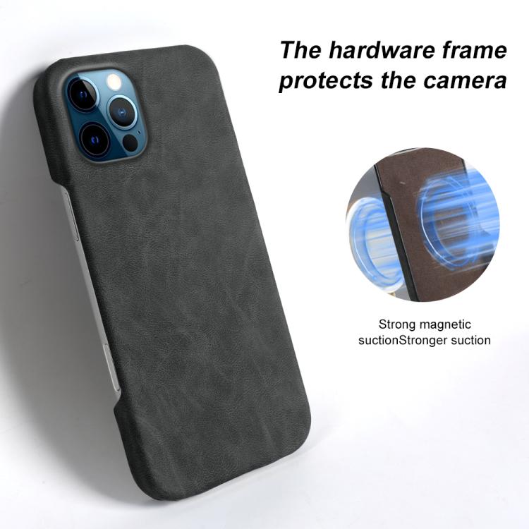 Cover posteriore per telefono in ecopelle con chiusura magnetica Retro-skin., For iPhone 12 Pro Max