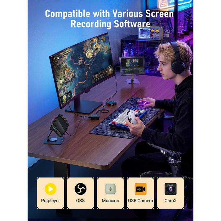 Lemorele AC12 Mini scheda cattura HDMI Type-C