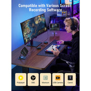 Lemorele AC12 Mini HDMI Capture Card, Type-C Low Latency Loopout Plug and Play
