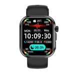 Smartwatch G47 con schermo a colori HD da 1,83 pollici, chiamate Bluetooth, cinturino in silicone e supporto per il monitoraggio della salute/funzione HRV.