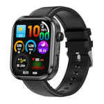 Smartwatch G47 con schermo a colori HD da 1,83 pollici, chiamate Bluetooth, cinturino in pelle vegana e supporto per il monitoraggio della salute/funzione HRV.