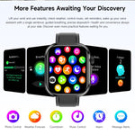 Smartwatch G47 con schermo a colori HD da 1,83 pollici, chiamate Bluetooth, cinturino in acciaio Milan, supporto per il monitoraggio della salute/funzione HRV.