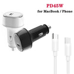 Caricabatterie da auto P01 PD45W Type-C / USB-C Buck Boost con cavo dati da Type-C a Type-C, with Type-C to Type-C Cable