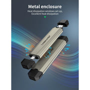 Box esterno per SSD Lemorele SD3L M.2 NVMe con interfaccia PCIe M Key e installazione senza attrezzi.