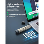 Box esterno per SSD Lemorele SD3L M.2 NVMe con interfaccia PCIe M Key e installazione senza attrezzi.