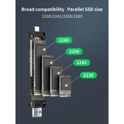 Box esterno per SSD Lemorele SD3L M.2 NVMe con interfaccia PCIe M Key e installazione senza attrezzi.