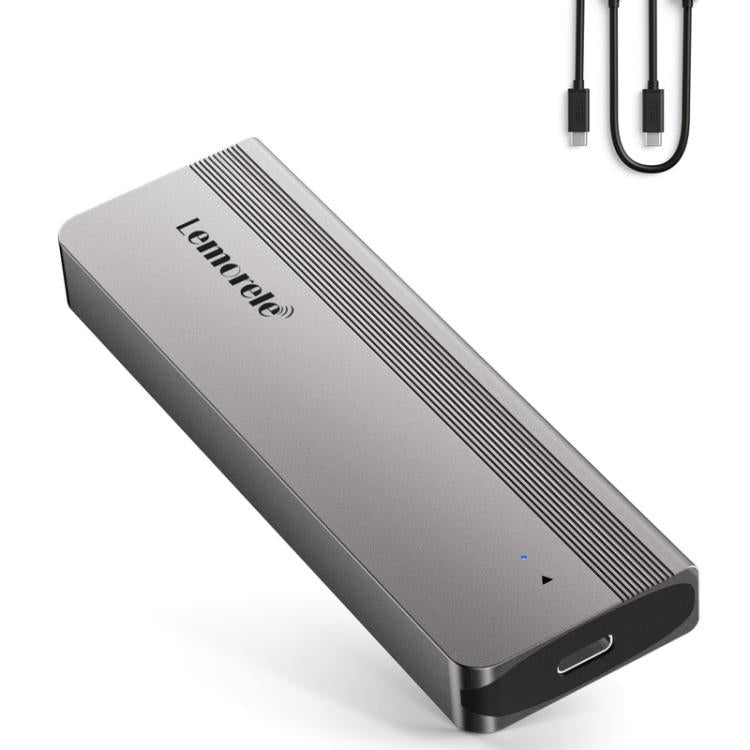 Box esterno Lemorele SD2L Dual-Bay M.2 con adattatore ad alta velocità NVMe SATA 10Gbps e alloggiamento NVMe SATA a doppio alloggiamento da 10 Gbps.