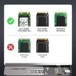 Box esterno Lemorele SD2L Dual-Bay M.2 con adattatore ad alta velocità NVMe SATA 10Gbps e alloggiamento NVMe SATA a doppio alloggiamento da 10 Gbps.