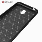 Custodia in TPU in fibra di carbonio con trama spazzolata per Nokia 2.2