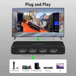 Lemorele G99 3 In 1 Out HDMI Switch 4K 60Hz HDR HDCP2.2 IR Remote Control HDMI Switcher