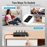 Lemorele G99 3 In 1 Out HDMI Switch 4K 60Hz HDR HDCP2.2 IR Remote Control HDMI Switcher
