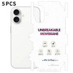 5 pellicole idrogel satinate a copertura totale con retro invisibile effetto diamante, For iPhone 17 Pro Max, For iPhone 17 Pro, For iPhone 17, For iPhone Air, For iPhone 16 Pro Max, For iPhone 16 Pro, For iPhone 16 Plus, For iPhone 16                 ...