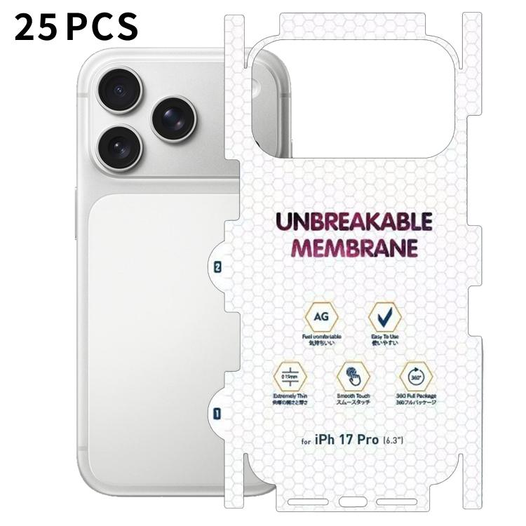 25 pellicole idrogel satinate a copertura totale con retro invisibile effetto diamante., For iPhone 17 Pro Max, For iPhone 17 Pro, For iPhone 17, For iPhone Air, For iPhone 16 Pro Max, For iPhone 16 Pro, For iPhone 16 Plus, For iPhone 16               ...