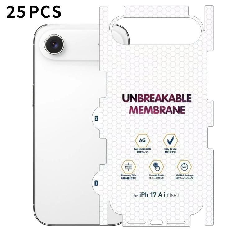 25 pellicole idrogel satinate a copertura totale con retro invisibile effetto diamante., For iPhone 17 Pro Max, For iPhone 17 Pro, For iPhone 17, For iPhone Air, For iPhone 16 Pro Max, For iPhone 16 Pro, For iPhone 16 Plus, For iPhone 16               ...
