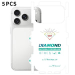 5 pellicole in idrogel trasparenti HD a copertura totale con retro invisibile effetto diamante., For iPhone 17 Pro Max, For iPhone 17 Pro, For iPhone 17, For iPhone Air, For iPhone 16 Pro Max, For iPhone 16 Pro, For iPhone 16 Plus, For iPhone 16       ...