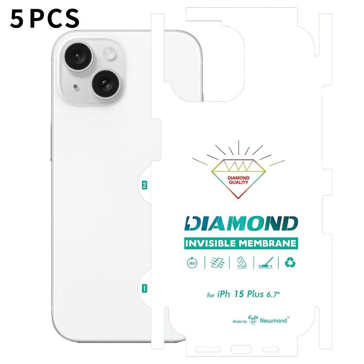 5 pellicole in idrogel trasparenti HD a copertura totale con retro invisibile effetto diamante., For iPhone 17 Pro Max, For iPhone 17 Pro, For iPhone 17, For iPhone Air, For iPhone 16 Pro Max, For iPhone 16 Pro, For iPhone 16 Plus, For iPhone 16       ...