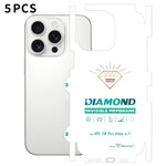 5 pellicole in idrogel trasparenti HD a copertura totale con retro invisibile effetto diamante., For iPhone 17 Pro Max, For iPhone 17 Pro, For iPhone 17, For iPhone Air, For iPhone 16 Pro Max, For iPhone 16 Pro, For iPhone 16 Plus, For iPhone 16       ...