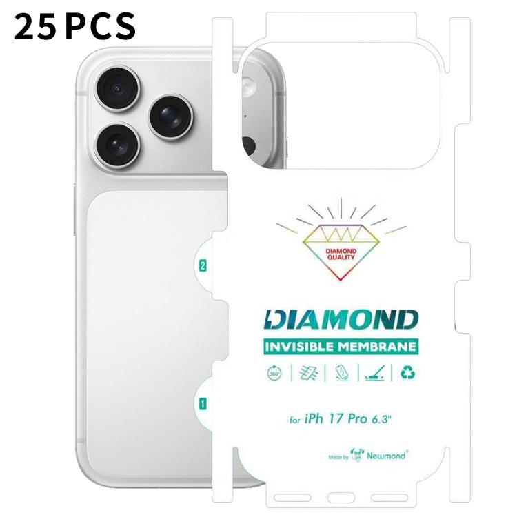 25 pellicole in idrogel trasparenti HD a copertura totale con retro invisibile effetto diamante., For iPhone 17 Pro Max, For iPhone 17 Pro, For iPhone 17, For iPhone Air, For iPhone 16 Pro Max, For iPhone 16 Pro, For iPhone 16 Plus, For iPhone 16      ...