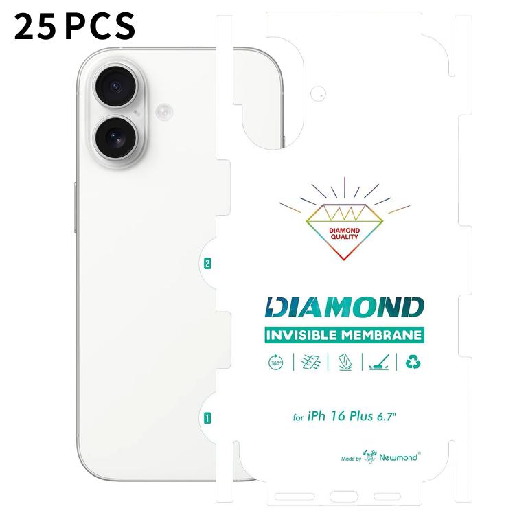 25 pellicole in idrogel trasparenti HD a copertura totale con retro invisibile effetto diamante., For iPhone 17 Pro Max, For iPhone 17 Pro, For iPhone 17, For iPhone Air, For iPhone 16 Pro Max, For iPhone 16 Pro, For iPhone 16 Plus, For iPhone 16      ...