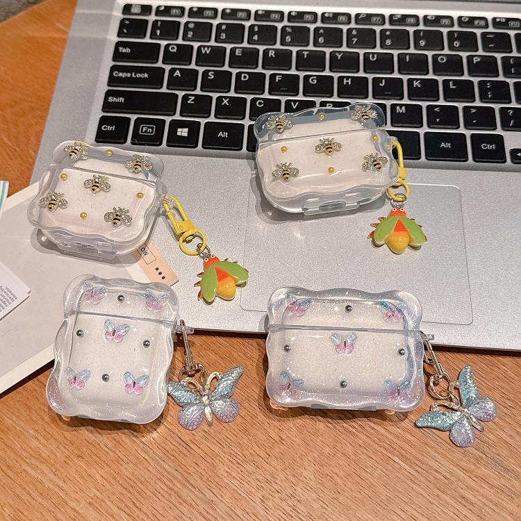 Custodia per auricolari wireless Bluetooth Super-Fairy Gradient 3D Bee, For Airpods Pro 3, For Airpods Pro / Pro 2