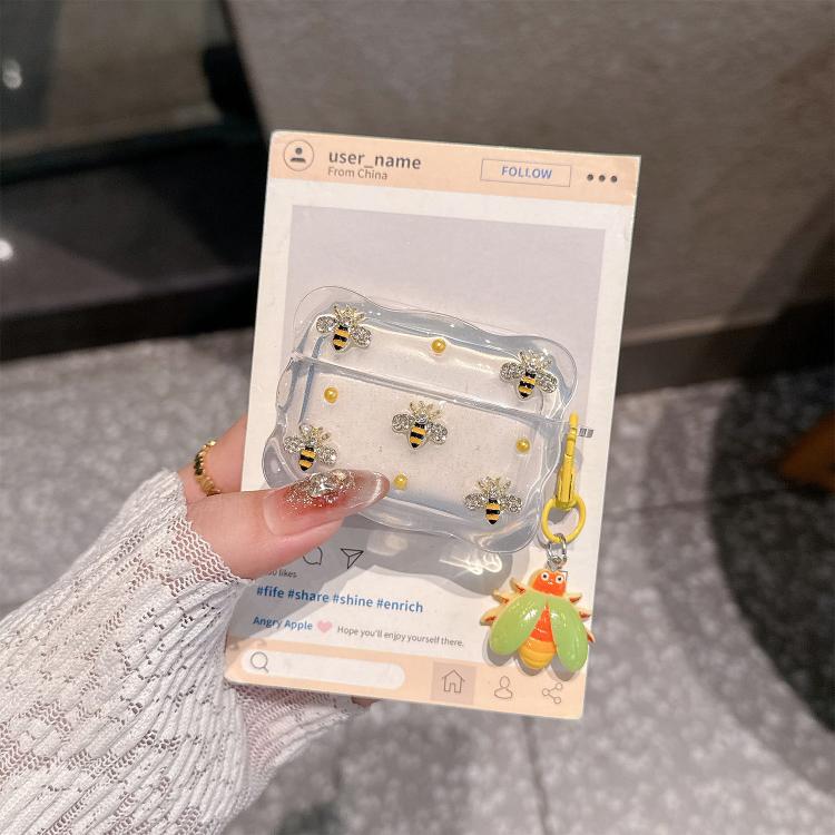 Custodia per auricolari wireless Bluetooth Super-Fairy Gradient 3D Bee, For Airpods Pro 3, For Airpods Pro / Pro 2