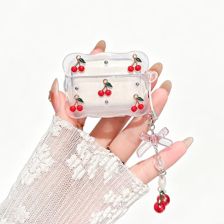 Custodia per auricolari Bluetooth wireless Girly Cherry, For Airpods 4, For Airpods 3, For Airpods 1 / 2