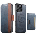 Suteni Q07S3 Portafoglio con apertura a libro con motivo a pelle di vacchetta e custodia magnetica rimovibile per telefono., For iPhone 14, For iPhone 14 Pro, For iPhone 14 Pro Max, For iPhone 13 Pro Max, For iPhone 13 Pro, For iPhone 13, For iPhone 12...