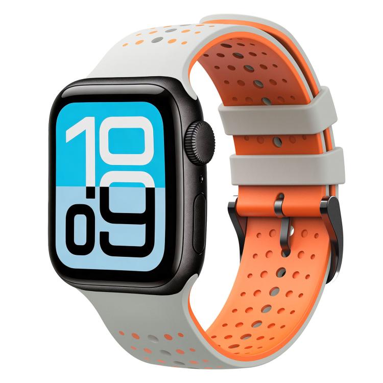 Cinturino per orologio in silicone bicolore con motivo cielo stellato., For Apple Watch 46mm / 49mm / 45mm / 44mm