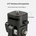 Y079 Luce di riempimento per fotocamera/telefono, supporto girevole a 180 gradi, attacco a slitta con vite da 1/4