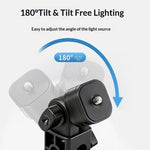 Y079 Luce di riempimento per fotocamera/telefono, supporto girevole a 180 gradi, attacco a slitta con vite da 1/4