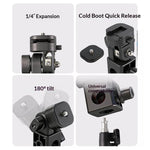 Y079 Luce di riempimento per fotocamera/telefono, supporto girevole a 180 gradi, attacco a slitta con vite da 1/4