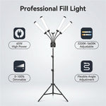 Lampada LED fotografica 65W regolabile con telecomando