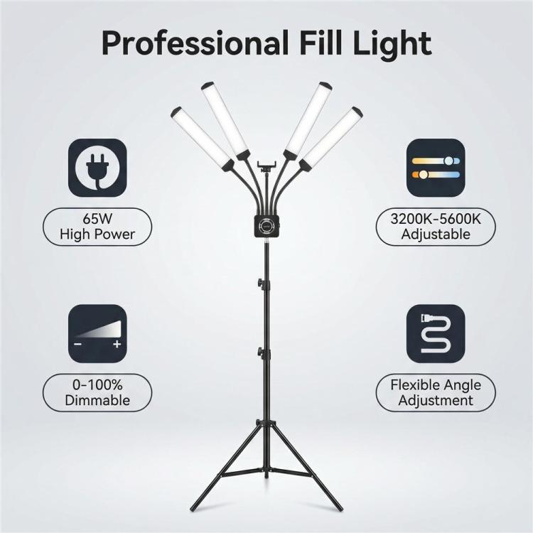 Lampada LED fotografica 65W regolabile con telecomando