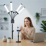 Lampada LED fotografica 65W regolabile con telecomando