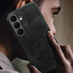 Cover posteriore per telefono in ecopelle con chiusura magnetica Retro-skin., For Galaxy S26+ 5G, For Galaxy S26 Ultra 5G, For Galaxy S26 5G