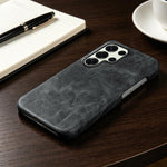 Cover posteriore per telefono in ecopelle con chiusura magnetica Retro-skin., For Galaxy S25 Ultra 5G, For Galaxy S24 FE 5G, For Galaxy A55 5G